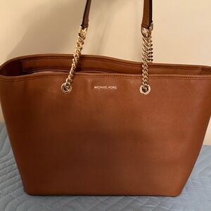 Michael Kors Tan Tote with Gold Accents